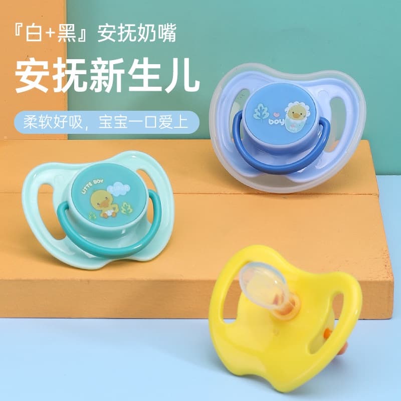 Novo Bebê Impressão Conforto Chupeta Dos Desenhos Animados Silicone Dormir Recém-Nascido Com Capa