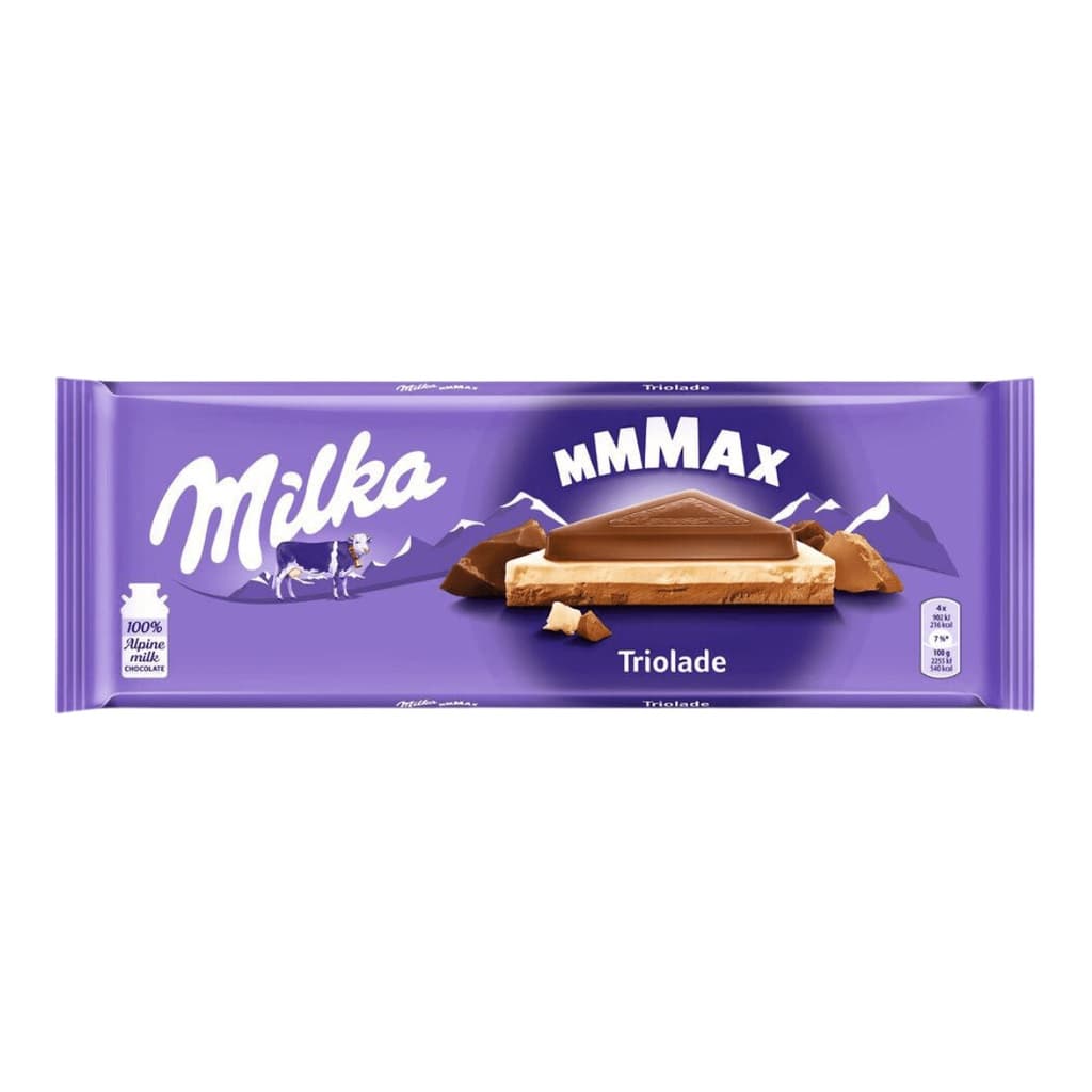 Chocolate Milka Triolade 280g Importado Barra Cremosa