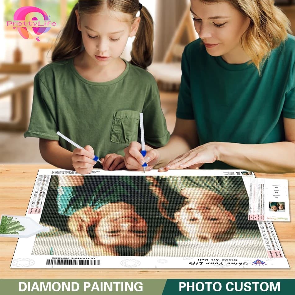 PL Personalizar Tamanho Grande 5D DIY Foto Pintura De Diamante Personalizada Ponto Cruz Quadrado Completo/Redondo Strass