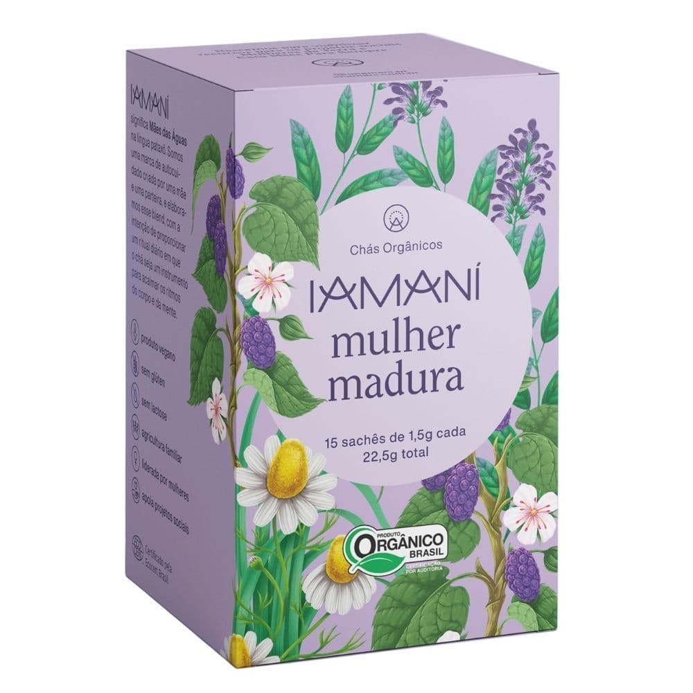 Chá Misto Iamaní Mulher Madura Orgânico Menopausa Amora 15 sachês