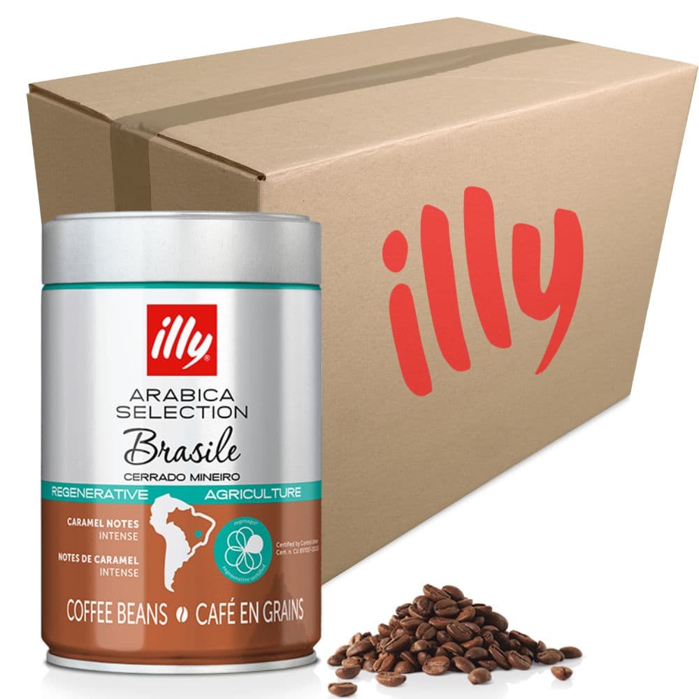 Cafe em Graos Illy Brasile Cerrado Mineiro Kit 6 Latas 250g
