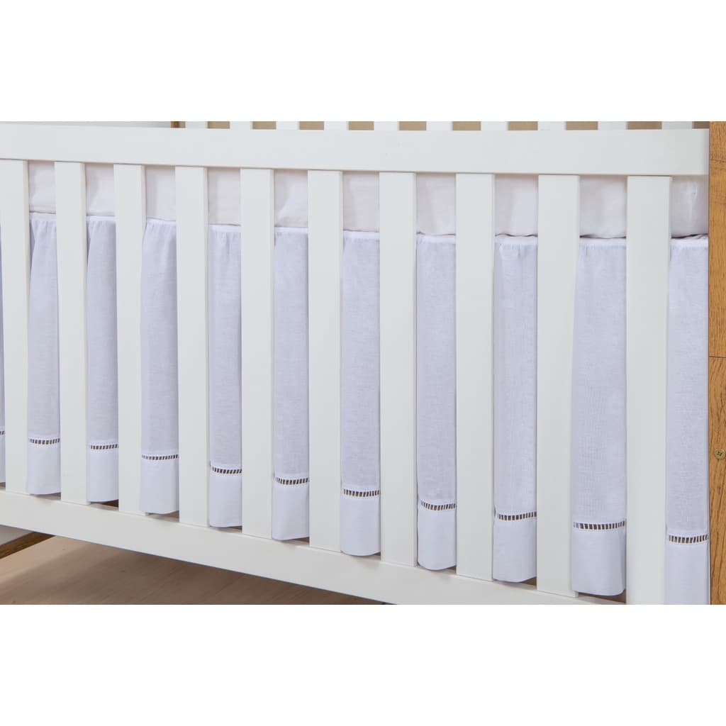 Saia de Berço Padrão Americano Quarto do Bebe Ponto Palito - Saia para Berço