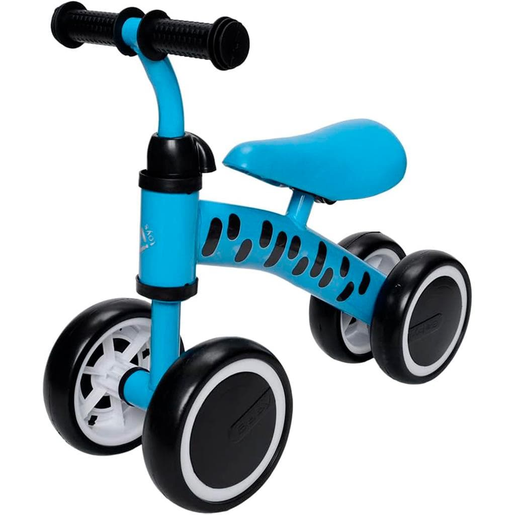 Bicicleta De Equilibrio 4 Rodas Sem Pedal Andador Para Bebes Motoca Azul Para Meninos - Zippy Toys