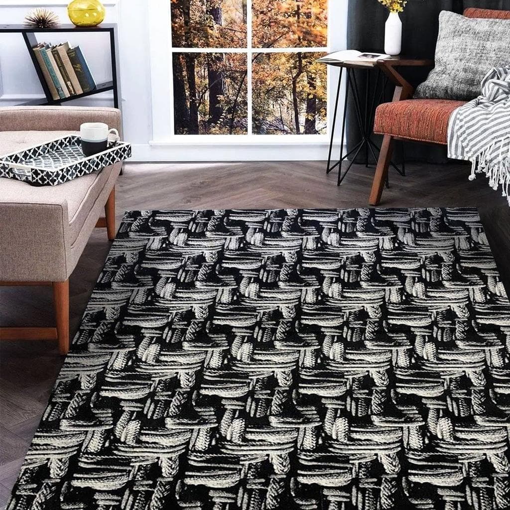 Tapete Sala e Quarto Jacquard Geométrico Antiderrapante 1,00 x 1,32 Várias Estampas