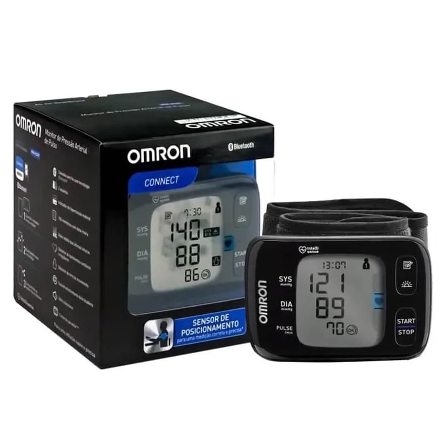 Aparelho Medidor de Pressão Arterial de Pulso Omron HEM-6232T com Bluetooth