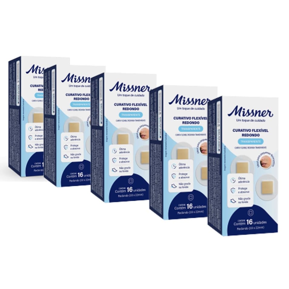 Kit 80 Curativos Micropore Redondo Flexivel Transparente Punsão E Pequenos Machucados