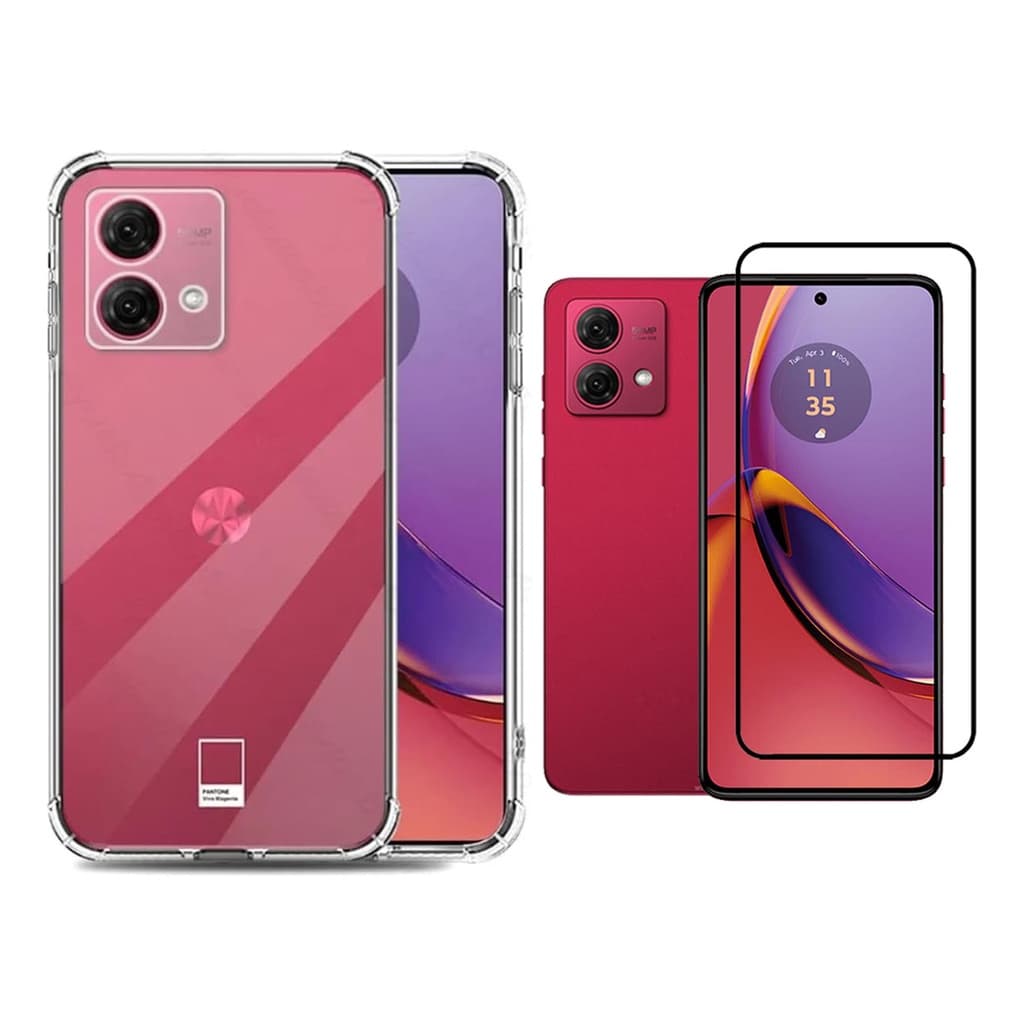 Capa Case Capinha Anti Impacto Para Moto G84 5G + Película 3D Vidro Temperado
