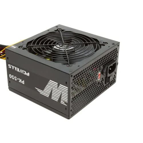 Fonte Atx 550w Real Gamer Pcwells Pk-550 24p. Bivolt C/ Cabo Cor Preto 500