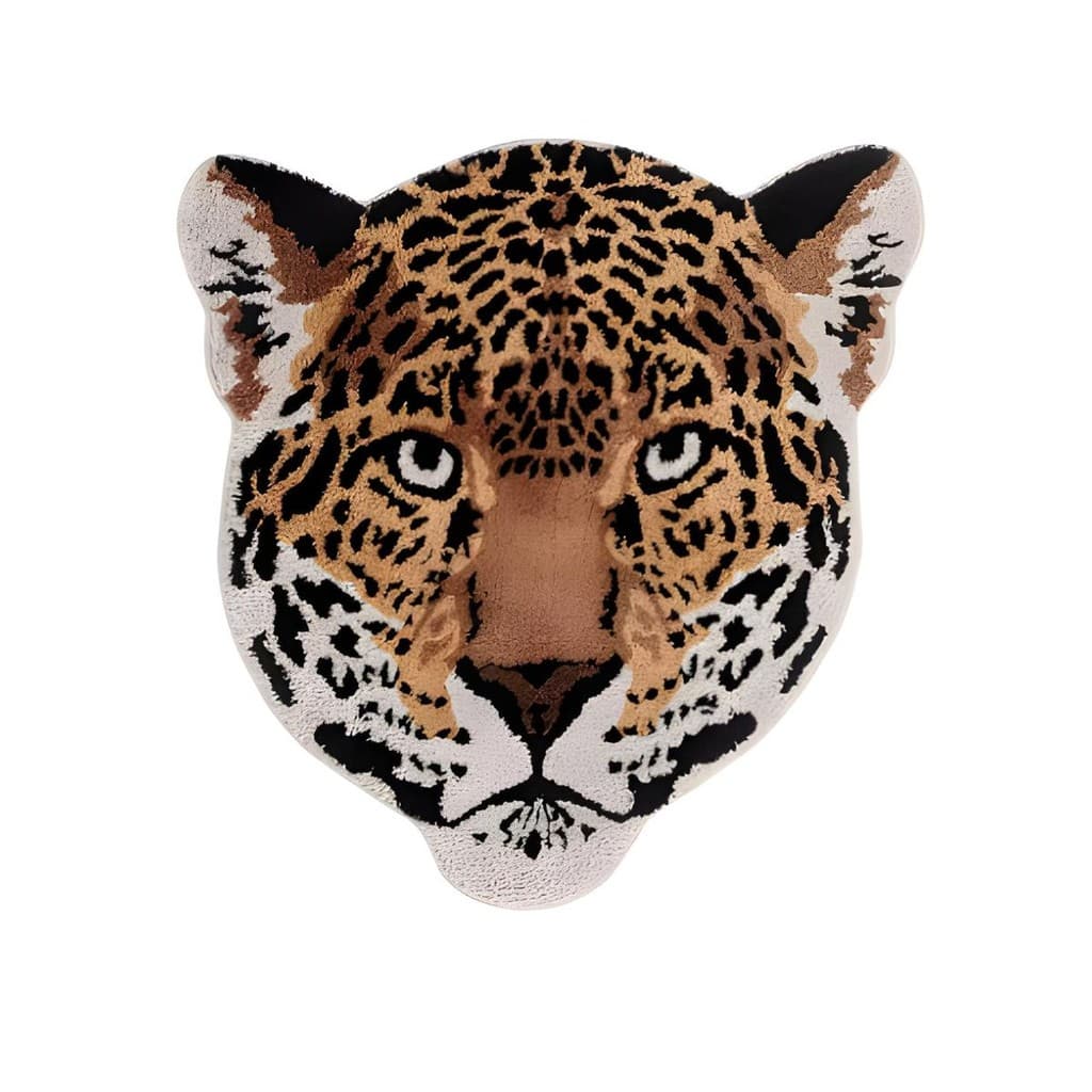 Tapete Decorativo Leopardo 85x85cm Antiderrapante Sala, Quarto e Escritório