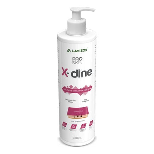 Shampoo X Dine Lavizoo 500ml Clorexidina Para Cachorro Gato