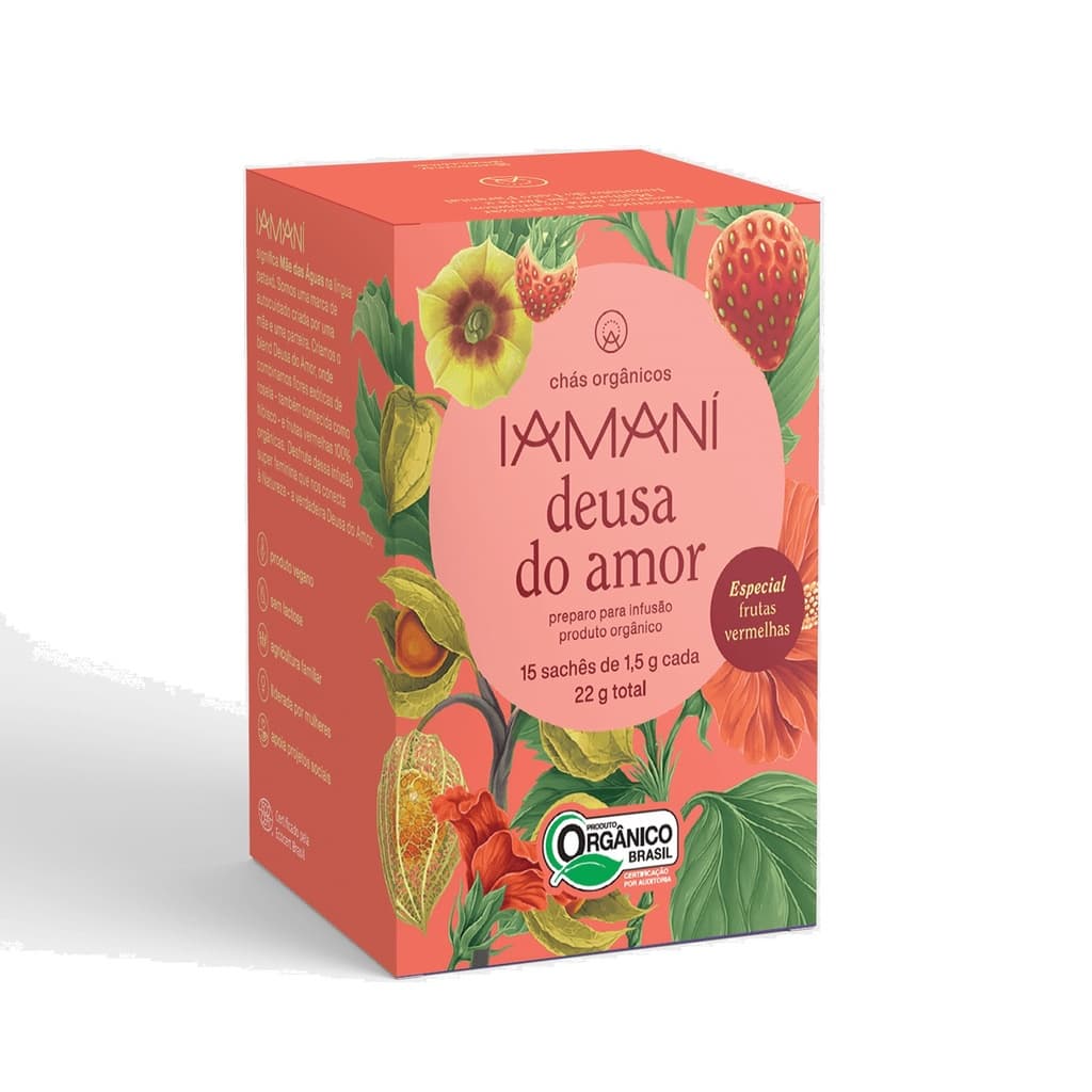 Cha Organico Deusa do Amor - Especial Frutas Vermelhas - 15 saches