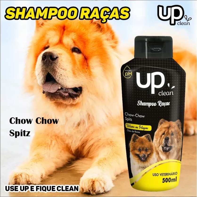 Shampoo  para Cachorro Raças Chow Chow - Spitz 500ml UP Clean