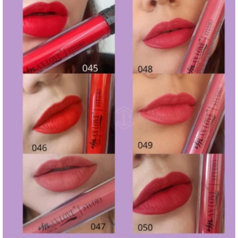 Batom Líquido Matte 24 e 30 Horas Maxlove - Longa Duração Cores Marcantes