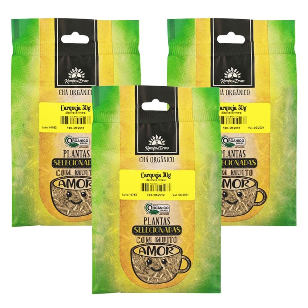 Kit 3 Carqueja erva Orgânico Kampo de Ervas 3 und 30 g cada