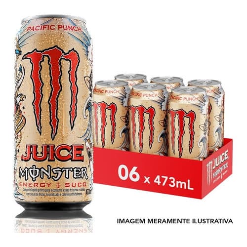 Energético Monster Pacific Punch Pack 6 Latas  473 Ml