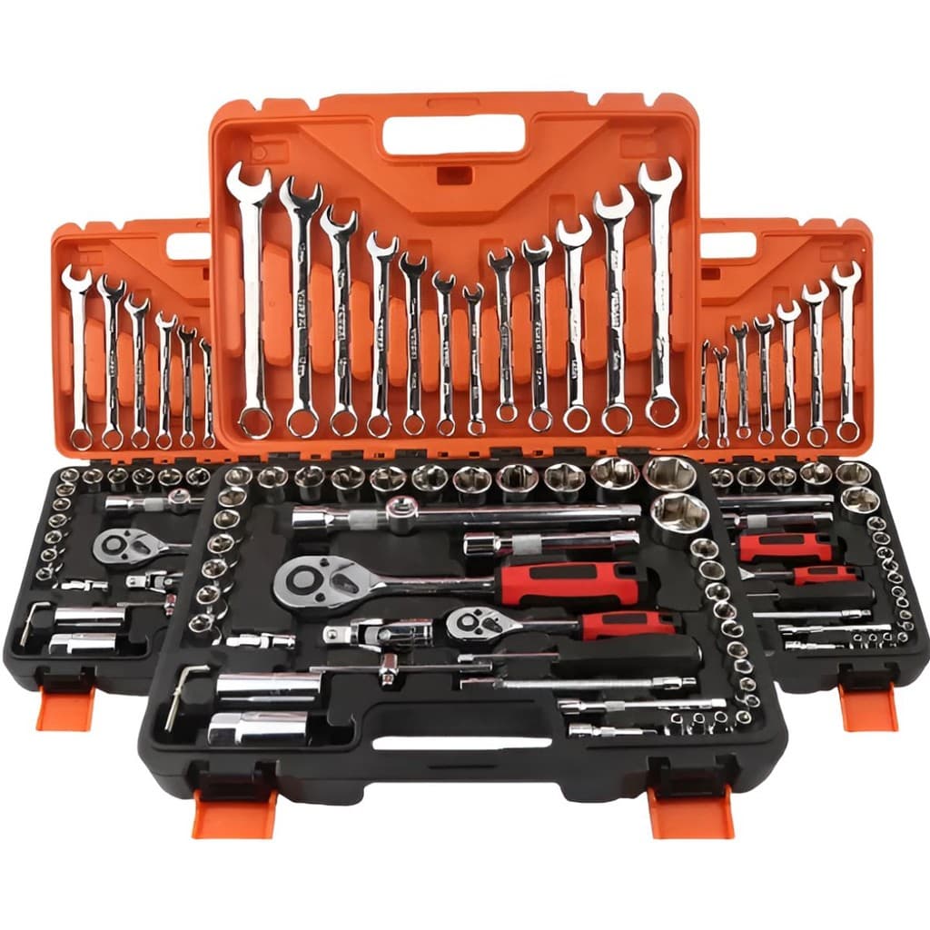 Jogo Soquetes 61 Peças 8 A 32mm Kit De Ferramentas Completo Profissional