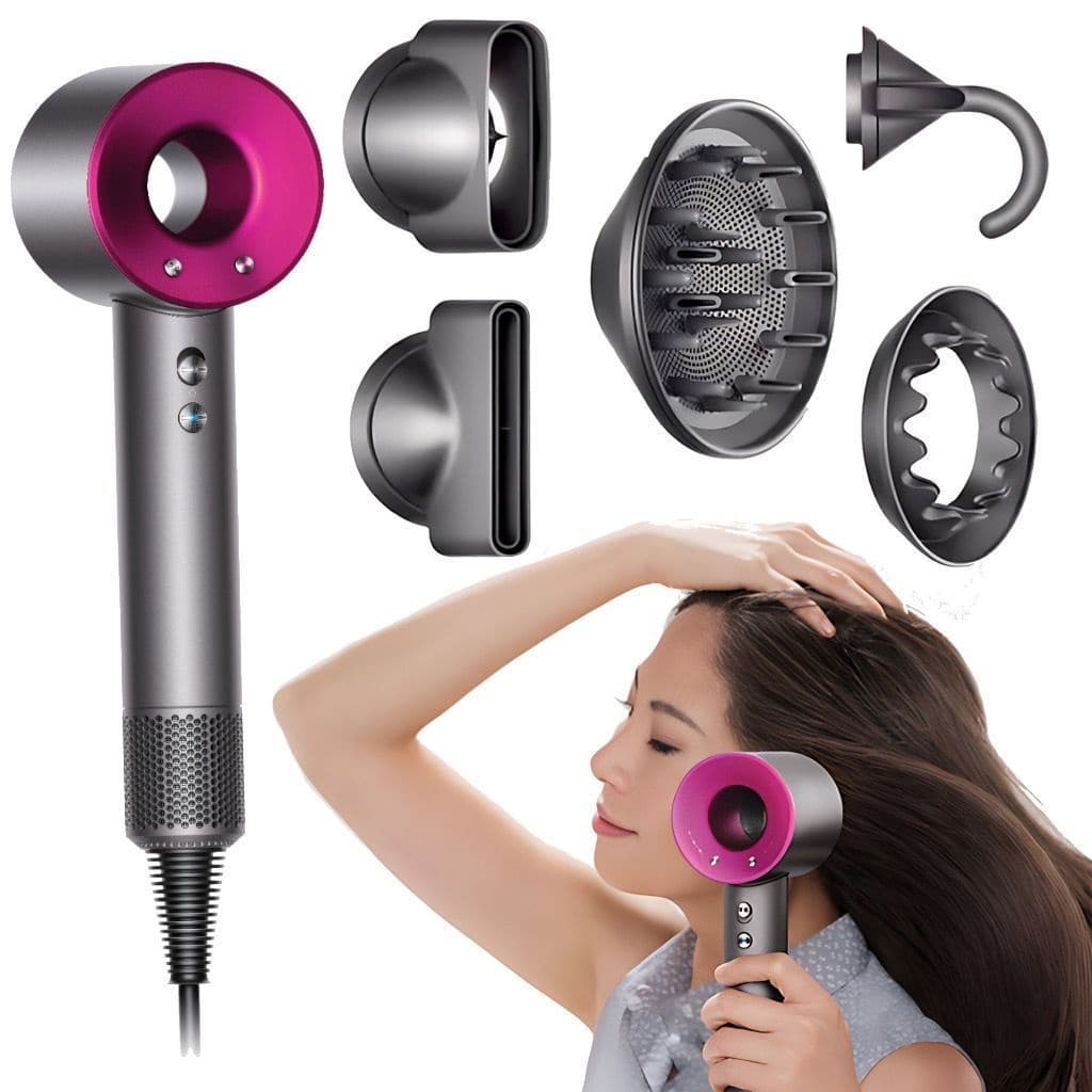 Secador de Cabelo Profissional Supersônico Secagem Rápida 110V 5 Encaixe Magnético