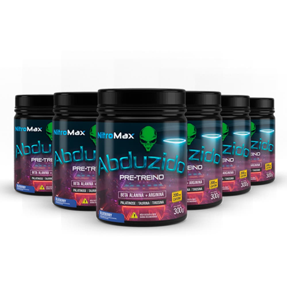 6x ABDUZIDO PRE TREINO NITRO MAX LIMONADA SUICA 300G