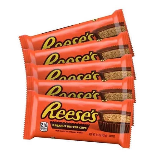 Kit 5 Chocolate Americano Importado Reese's Peanut Butter two cup 42g