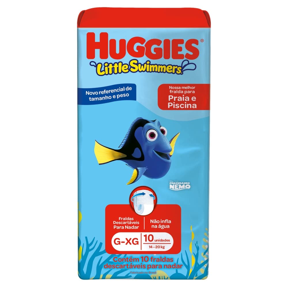 Fralda para Piscina Huggies Little Swimmers G/XG 10 Unidades