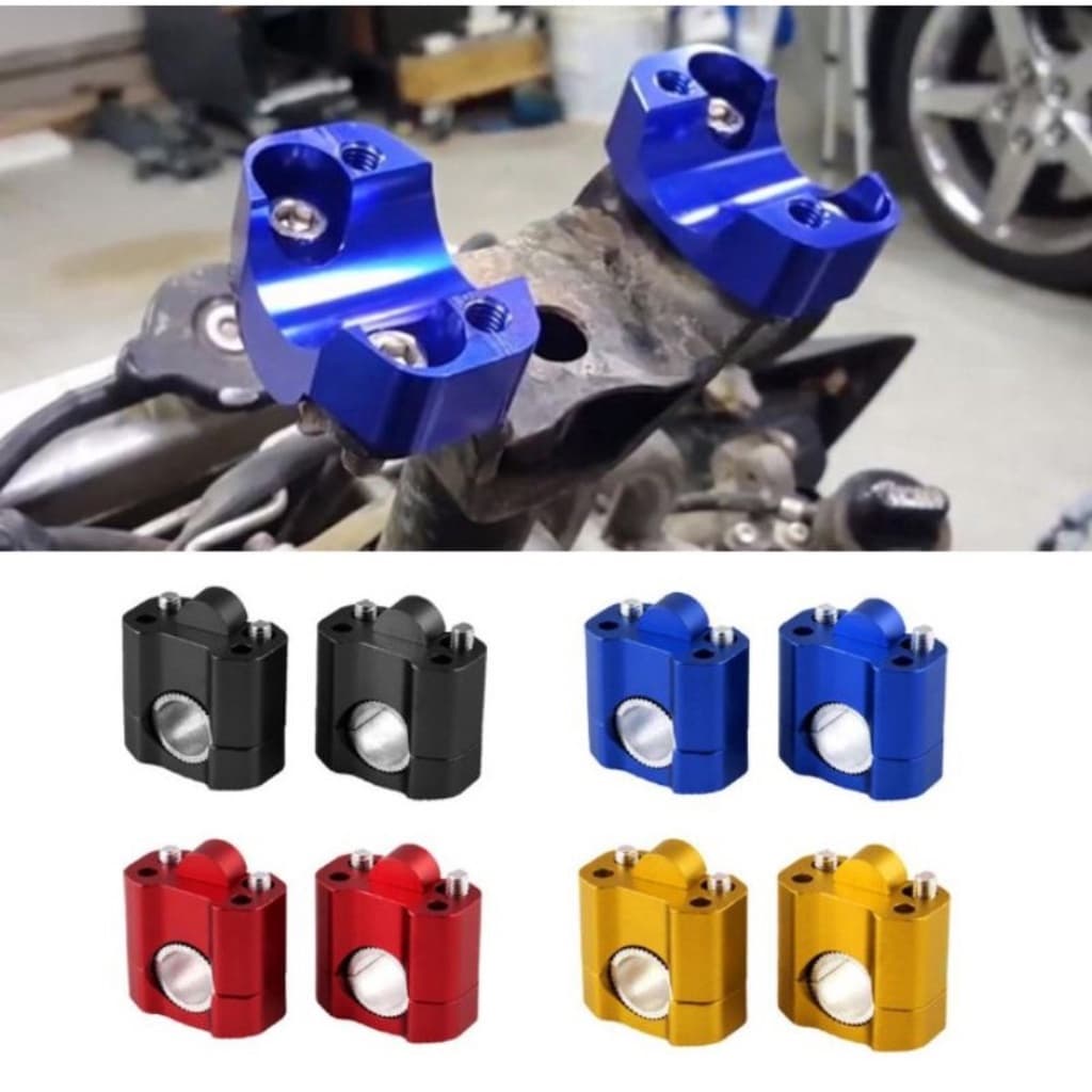 kit com 2 de Alongador Adaptador de Guidão 26mm Moto Mesa Esportivo Universal Moto