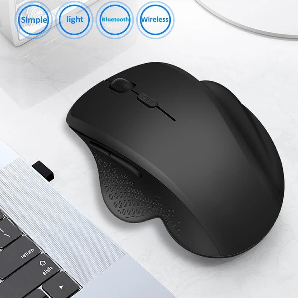Mouse Sem Fio Bluetooth Para Computador Gamer 6 Botões Ergonômico Recarregável Gaming Dual Mode PC