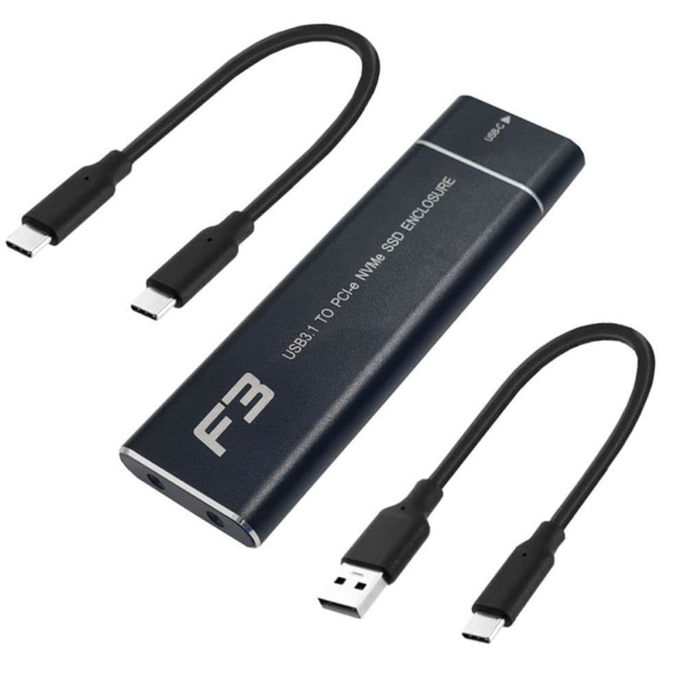 CASE PARA SSD M.2 EXTERNO TIPO C/USB 3.0 PARA NVME F3 CS-ADP-NGFF/NVME