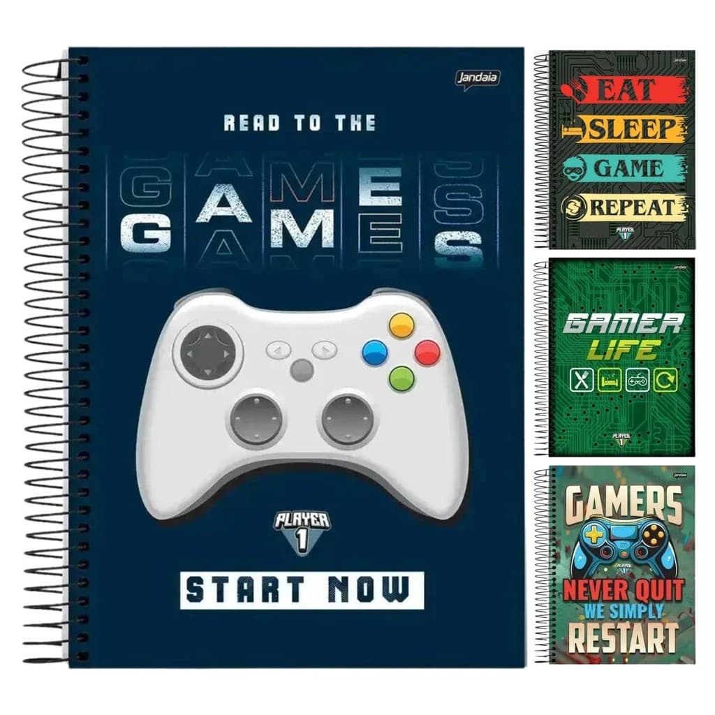 Caderno Universitario 10 Materias 160 fls Player - Jandaia