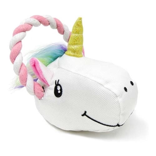 Brinquedo Para Pet Mordedor Corda Cães - Unicórnio Pelúcia