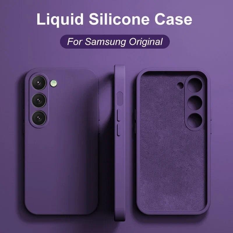 S25 S24Plus Caso De Telefone Silicone Líquido Samsung Galaxy S25 S23 S22 Ultra S24 FE S25 + Plus S23FE Capa Macia