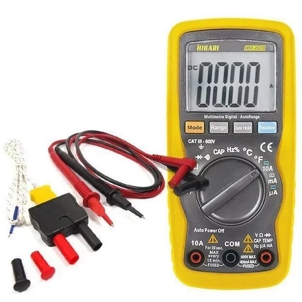 MULTIMETRO DIGITAL HIKARI HM2020 R-03 TESTES RESISTÊNCIA/ FREQUÊNCIA