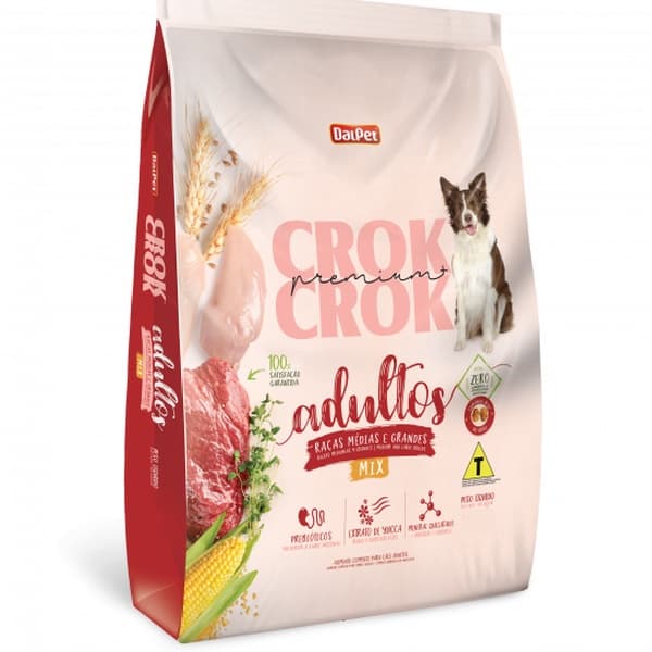 Ração para Cachorro adulto Crok Crok Mix Adultos 10,1 kg