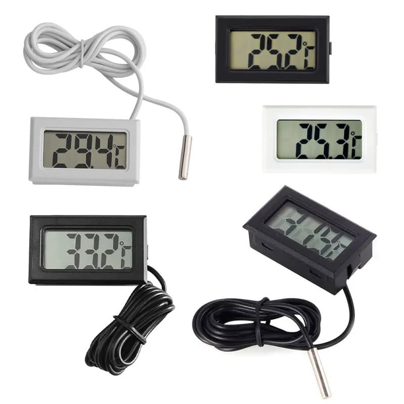 Mini Termômetro Digital LCD Com Sonda À Prova D'água Sensor De Temperatura Conveniente Para Aquário De Tanque De Peixes