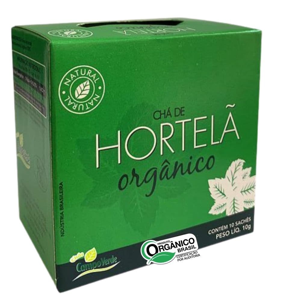 Hortelã Mentha Arvensis Orgânica Campo Verde 10 sachês 10 gr