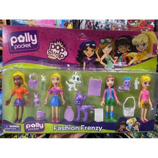 Kit Boneca Polly Pocktet  Brinquedo infantil  mais acessórios com Luz led Articuladas troca de roupas Envio Imed
