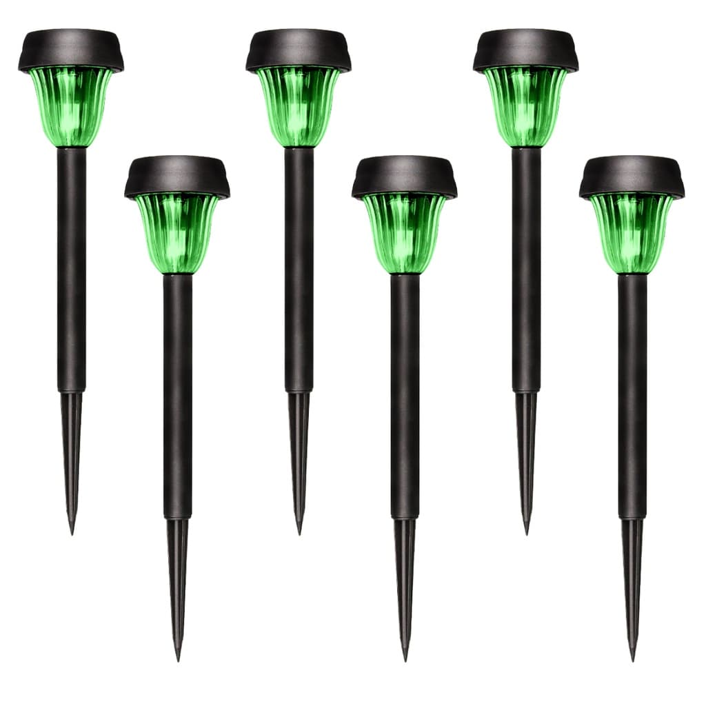 Kit 6 Luminárias Solar LED Espeto Jardim Decoração Externo