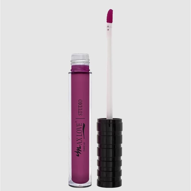 Batom Liquido 30 Horas Matte Nude Max Love - 611 com Ácido Hialurônico,Vitamina E de longa duração