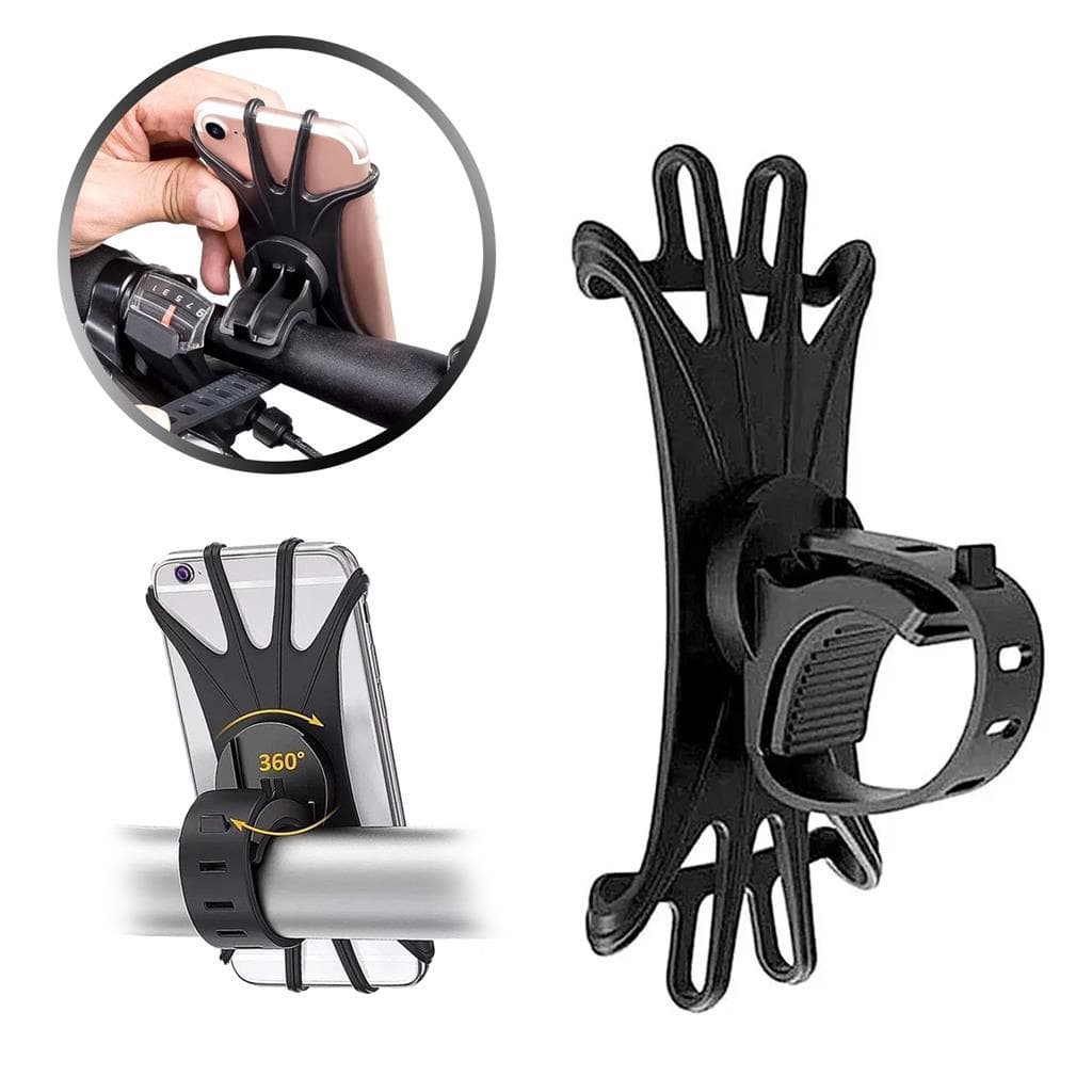 Suporte Universal De Moto E Bike De Silicone Ajustavel 360? Suporte Celular Para Bicicleta E Moto
