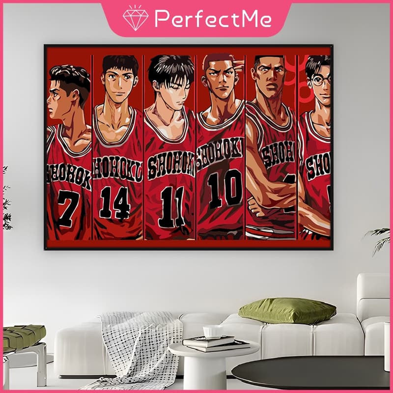 Pmslum Dunk 5d Pintura Diamante Cheio De Sala De Estar Colar Ponto Cruz Quarto Jantar Madeira Cereja Bordado Decoração D