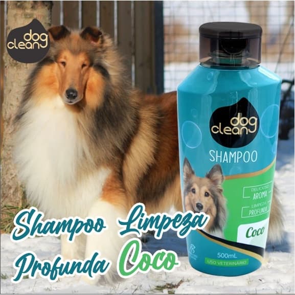 Shampoo para Cachorro Coco 500ml Shampoo Pet Cheiroso Shampoo de Coco para Cães Pelo Macio Dog Clean