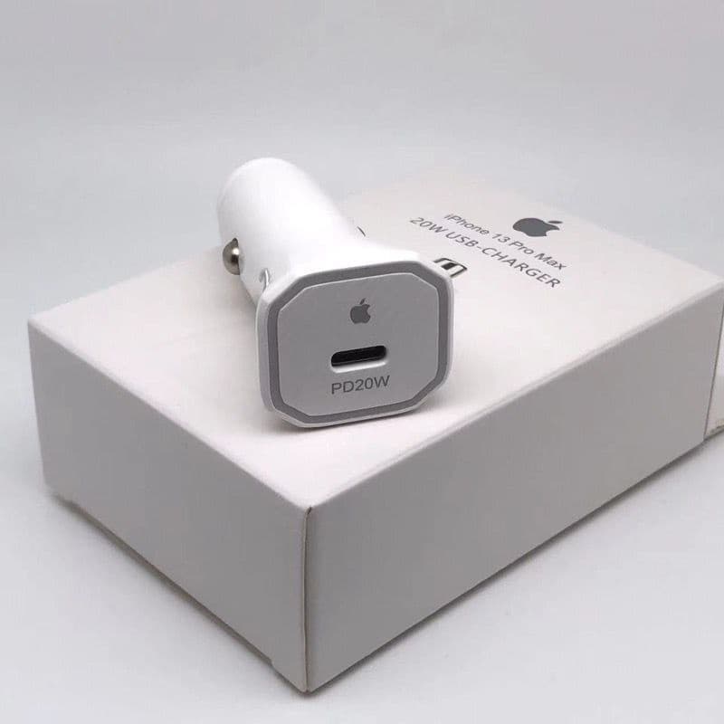 Carregador Veicular de iPhone Turbo 20w Original Apple -Carregador de carro PD Tipo C Turbo X Lightning para iPhones