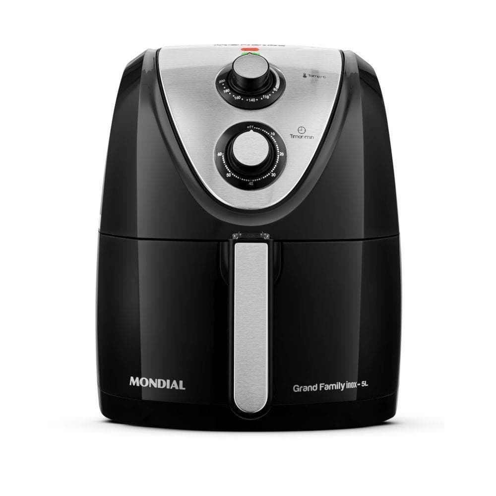 FRITADEIRA ELETRICA SEM OLEO MONDIAL AFN-50-BI PRETA 5L 220V (2037-04)