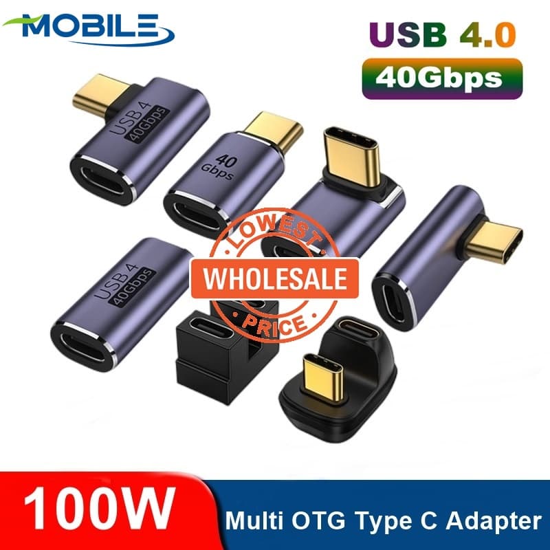 [Preços No Atacado] Adaptador USB 4.0 Tipo C De Metal 100 W/OTG 40 Gbps Transferência Rápida De Dados/Conversor De Carre