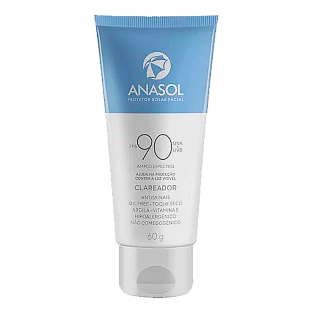 Protetor Solar 60g Facial Clareador FPS 90 - Anasol