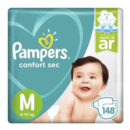 Fralda Infantil Pampers Confort Sec Jumbo M 148un
