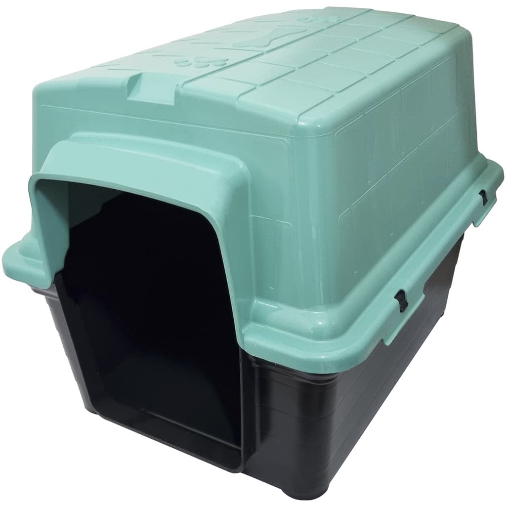 Casinha Casa para Cachorro Cães Plástico Protege Furacão Pet 2 em 1 N5 Verde