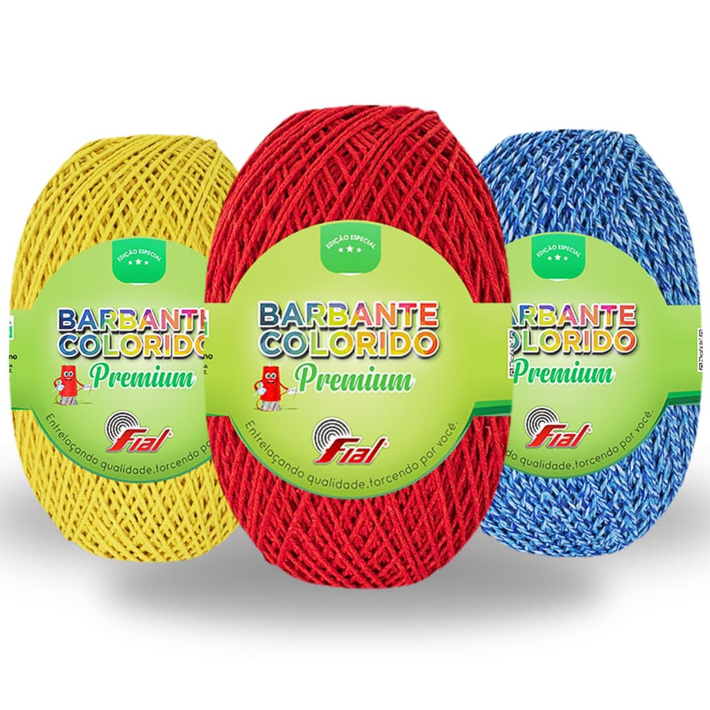 Barbante Colorido Premium Fio 6 Fial - 322m/300g para Croche e Trico