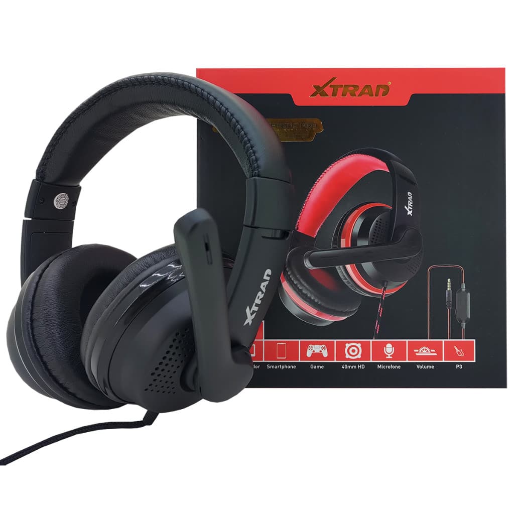 Fone de Ouvido com Microfone Gamer com Fio P3 3.5mm para Jogos PC Computador Notebook Xtrad