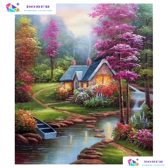 DOBUR | Pintura Diamante Pintura Com Diamante Redondo/Quadrado Floresta Natural Furadeira Completa 5D Decoração De Pared