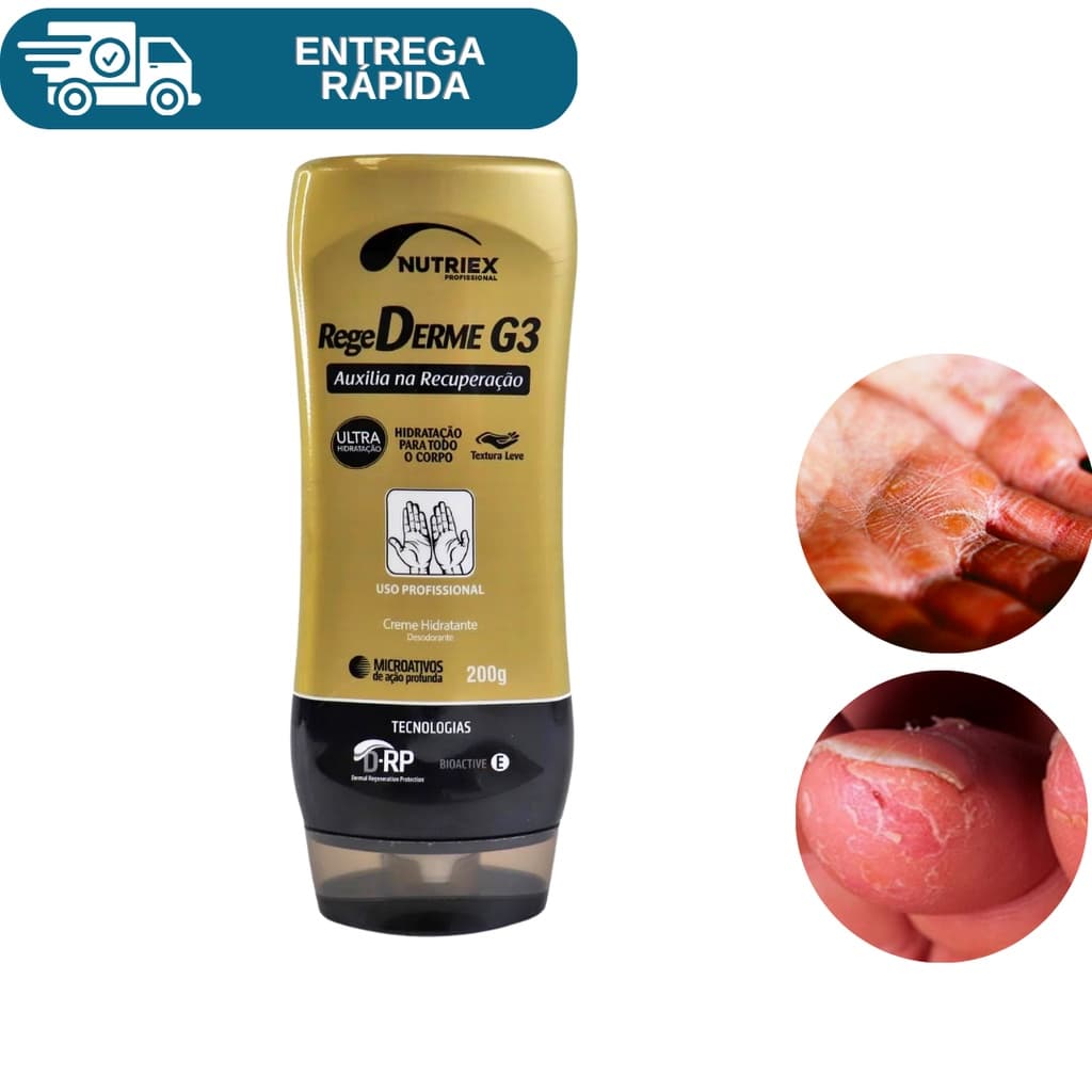 Creme Hidratante Desodorante Regederme G3 200g Nutriex Proteção Pele Seca Rachadura Mãos